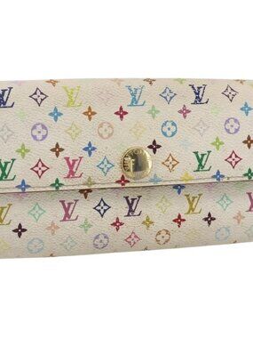 LOUIS VUITTON Monogram Multicolor Portefeuille Sarah Wallet M93532 Auth BA10789
